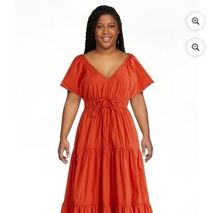 Free Assembly Women's Plus Tiered Cotton Maxi Dress, Size XS